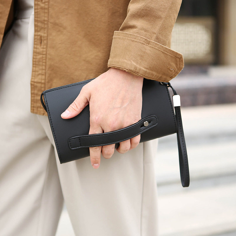 新款手拿包男钱包商务手抓包手腕包大容量简约男包软皮手机零钱包,淘宝优惠券,粉丝福利购,淘宝优惠卷