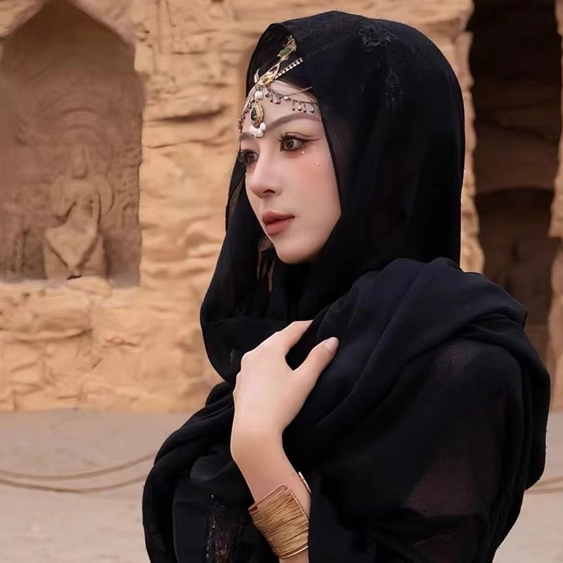 围巾女茶卡盐湖旅游拍照可外穿披肩丝巾复古防晒超大西北外搭纱巾,淘宝优惠券,粉丝福利购,淘宝优惠卷