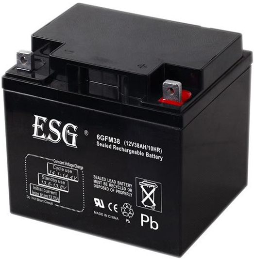 ESG蓄电池6GFM34提手便携/监控系统/UPS电源12V34AH消防主机/医疗