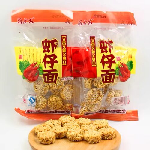 面老大虾仔面8090后怀旧零食品小吃干脆面捏捏面拉面小丸子脆面 - 图3