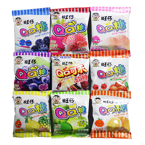 旺仔QQ糖软糖/橡皮糖添加果汁维生素C休闲零食品喜糖果 - 图3
