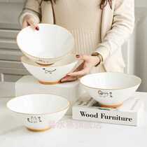 Bucket Hat Bowl Japan Style Meow Day Style Lanoodle Bowl Home Big Bowl Soup Bowl with Bubbly Noodles Bowl Big creation Italy Noodle Bowl