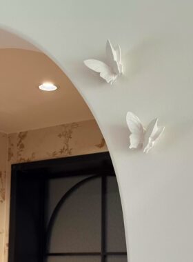 【家居美学】法式石膏蝴蝶客厅治愈情绪新家装饰摆件3d立体氛围感