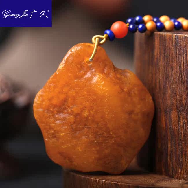 广久波罗的海天然蜜蜡一物一图项坠 广久项链