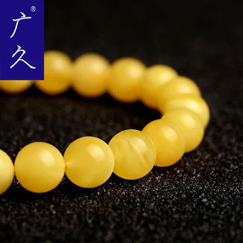 广久蜜蜡女款老蜜蜡鸡油黄男女原石 广久摆件