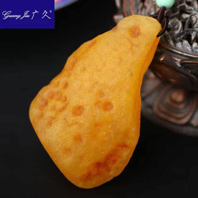 广久波罗的海天然蜜蜡原皮原石项坠 广久项链