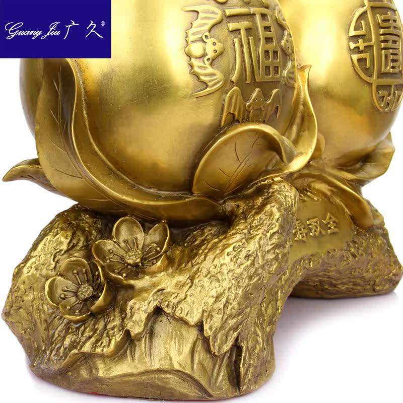 广久厚德居纯铜摆件开运增寿桃 广久摆件