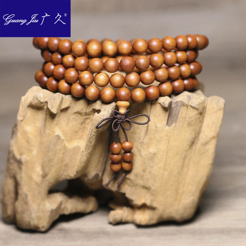 广久巴布亚檀香8mm108颗手串佛珠 广久手串/宝珠