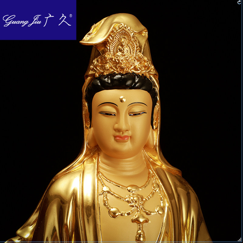 广久阿弥陀佛观音菩萨铜像纯铜佛像 广久摆件