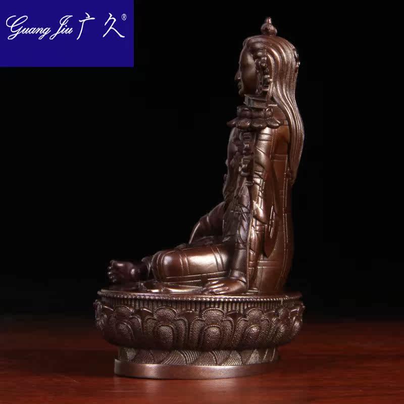 广久普美林巴佛像摆件纯铜藏传 广久摆件
