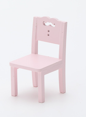 1:12娃娃屋dollhouse迷你家具模型袖珍摆件三色儿童桌椅套装摆件
