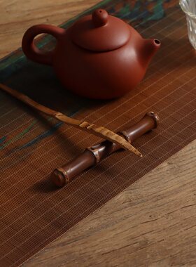 日式竹鞭筷托筷枕勺枕毛笔架 手工原竹创意餐具杂货茶具小搁置