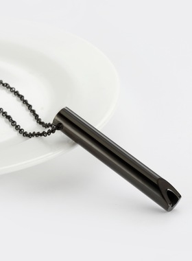 528赫兹冥想口哨正念吊坠不锈钢真空项链调节呼吸缓解焦虑现货