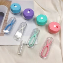 Contact lens cleaning containing box Manual debriefing Protein Portable Care Partner Beauty Pupil Wash Cartridge Accessories