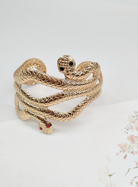 欧美宽版夸张手镯埃及饰品金属