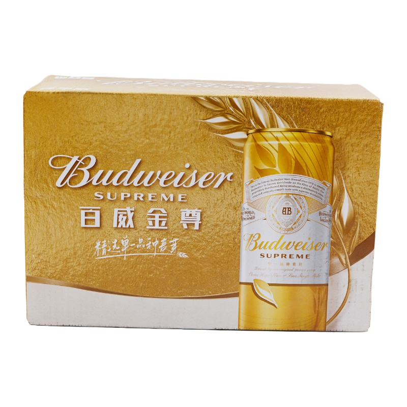 百威金尊啤酒Budweiser易拉罐单一麦芽精酿啤酒310ml*24听包邮 - 图1