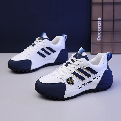 真皮休闲运动鞋2025新款秋冬季男女情侣老爹鞋加绒软底舒适皮蓬鞋 - 图0