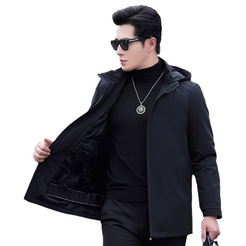 恒源祥男款保暖皮毛一体内胆外套上衣可拆卸帽子 半皮毛袖子秋冬,淘宝优惠券,粉丝福利购,淘宝优惠卷