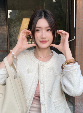 仙人掌珐琅珍珠绿宝石OT扣项链