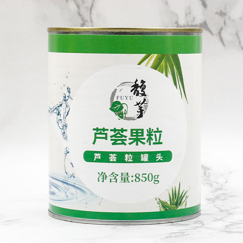 馥芋糖水芦荟粒罐头可食用库拉索芦荟果肉850g甜品奶茶原料芦荟丁-图1
