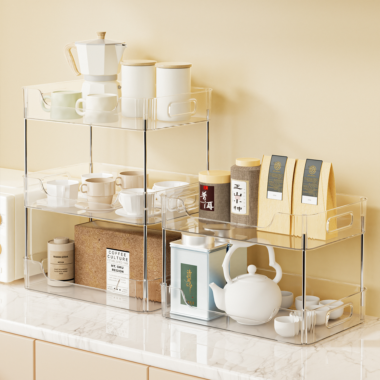 Cup storage rack desktop sideboard