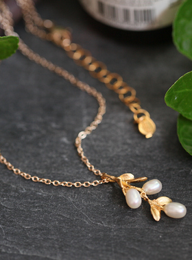 纽约手工限量款银镀金项链