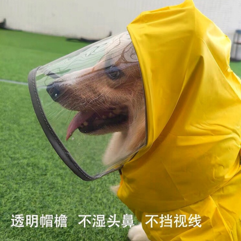 狗狗雨衣中型犬柯基泰迪专用四脚防水全包宠物衣服雨天外出雨披夏