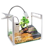 Танка черепахи с солнечной коробкой, стеклянная вилла, ландшафтный рыбный аквариум, чтобы поднять черепах, посвященные домашней гостиной