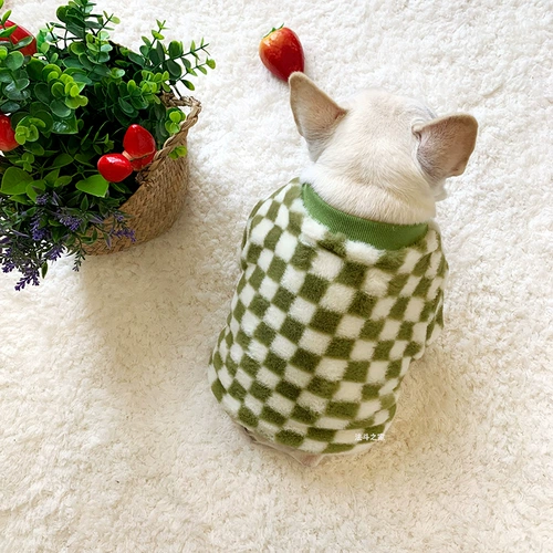 Зимний удерживающий тепло флисовый кардиган, шахматы, увеличенная толщина