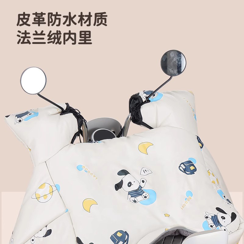 电动三轮车挡风被冬季加绒加厚pu皮防风防水防寒保暖专用大挡风罩 - 图3