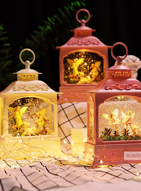 圣诞节送女生雪花水晶球结婚礼物