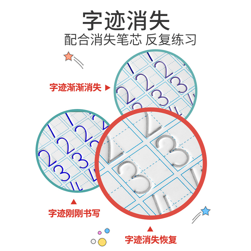 儿童练字帖贴幼儿园描红本数字写字初学者学前班练习学描字本-图3