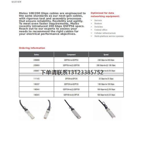 询价100G INSPUR浪潮  ZQSFP+ 1.0 -3.0米 QSFP-100G-CU1M/2M/3M/ - 图0