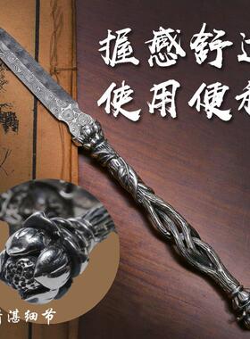 s925纯银大黑天大马士革茶刀
