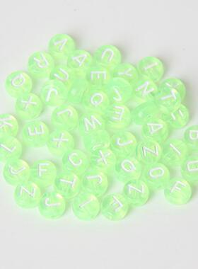 亚克力单色英文字母珠DIY饰品