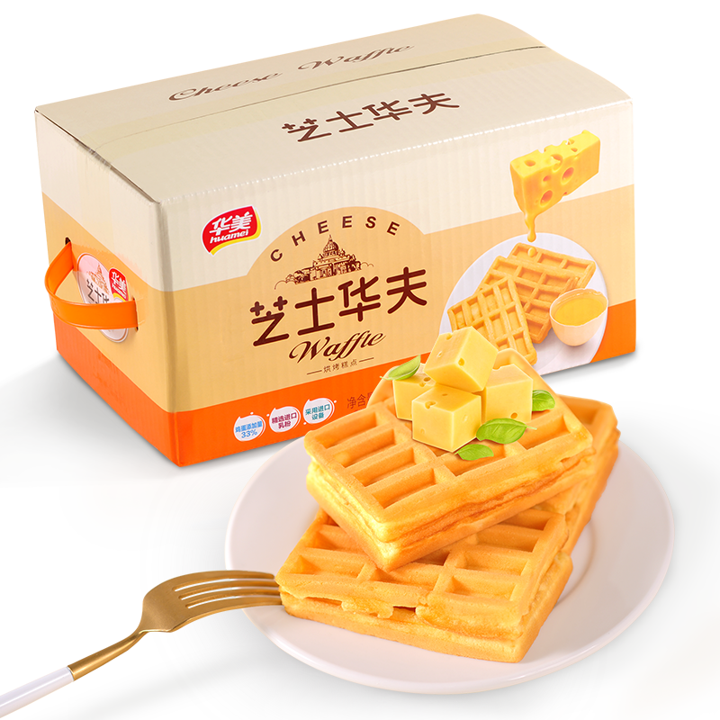 华美1020g华夫饼干 华美欧麦咖西式糕点