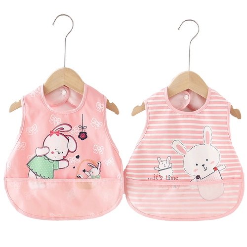 Детский водонепроницаемый летний нагрудник без рукавов, комплект для еды, с карманом, анти-грязь, сзади на завязках