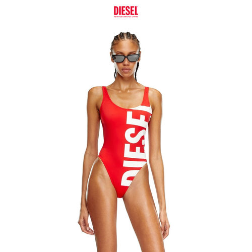 [折扣]DIESEL女士SUPER LOGO红色泳衣A153850HPAL - 图1