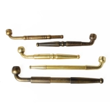 Короткая латунная ретро старомодная медная курительная трубка