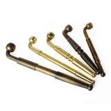 Короткая латунная ретро старомодная медная курительная трубка