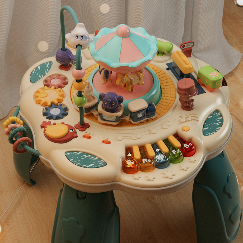 儿童游戏桌一岁宝宝玩具益智婴儿积木桌0男童1男孩生日礼物3周岁2 - 图2