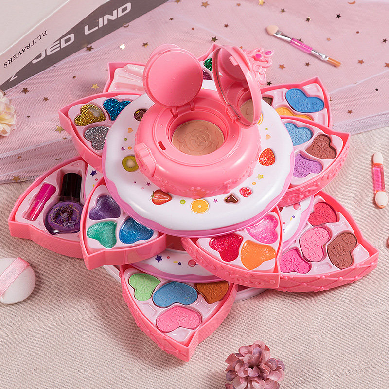 儿童化妆品套装无毒公主画妆箱盘 聚乐宝贝儿童化妆玩具