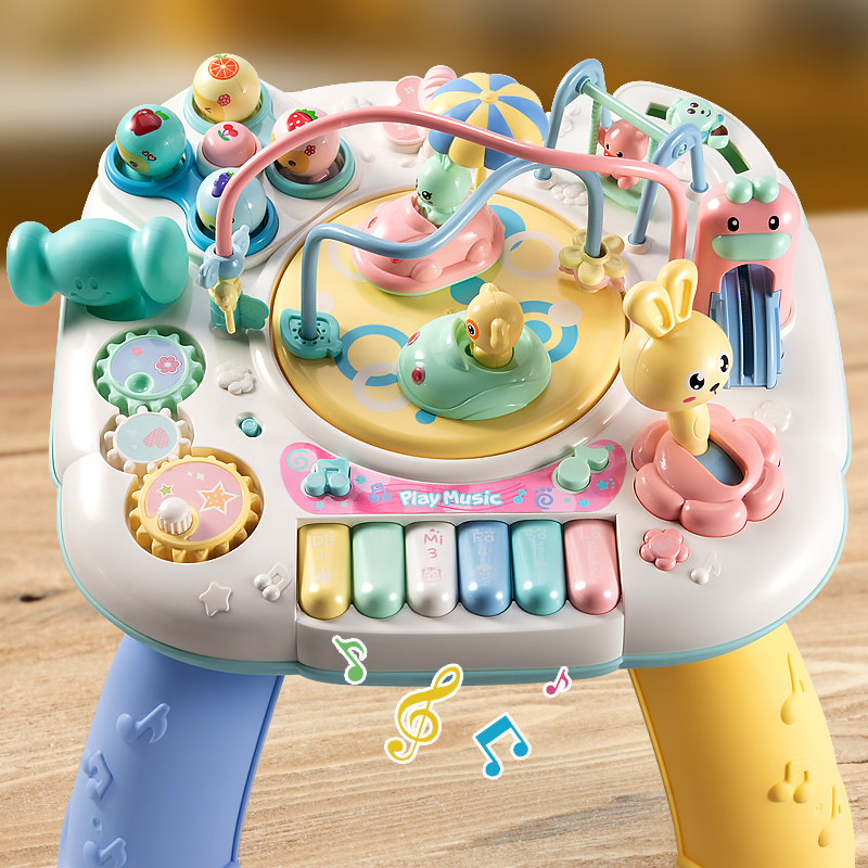 宝宝游戏桌多功能早教0一益智玩具 聚乐宝贝多功能玩具台/游戏桌