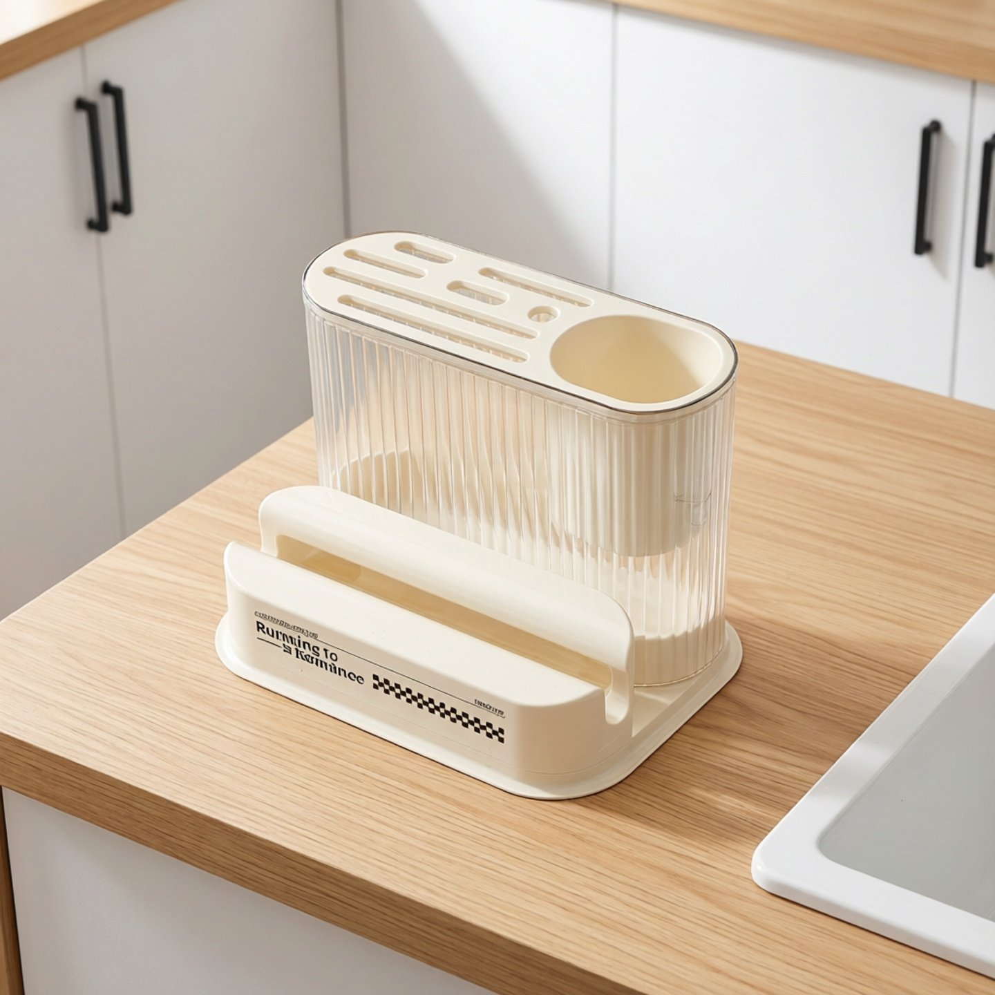 厨房收纳奶油风高颜值刀架砧板一体架锅盖架刀叉筷子笼刀具置物架,淘宝优惠券,粉丝福利购,淘宝优惠卷