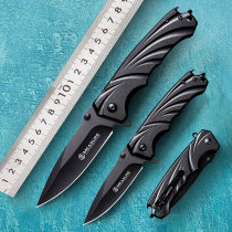 Knife Self-defense Cold Weapon Folding Knife High Hardness Sharp Outdoor Survival Knife Portable D2 Knife Fruit Knife