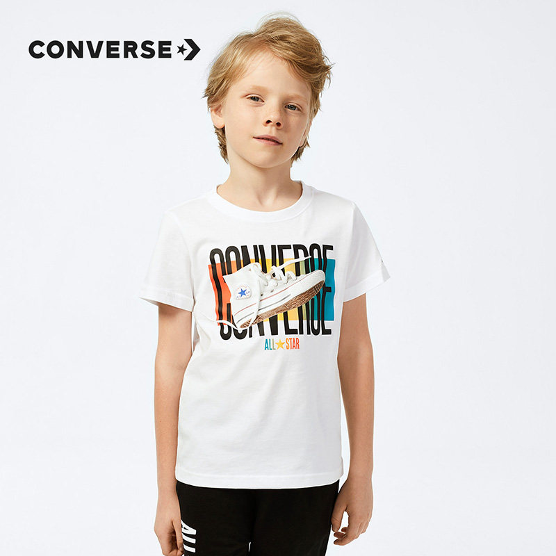 converse童装纯棉小男童儿童t恤 converse永兴东润T恤