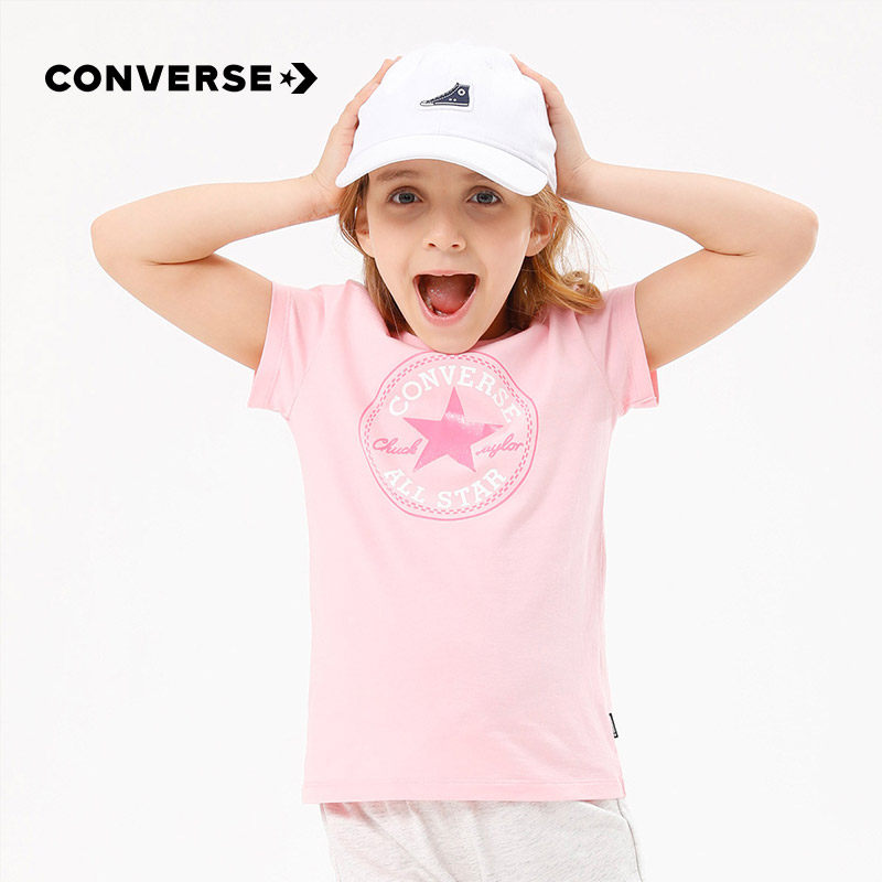 converse童装夏季女童大小童t恤 converse永兴东润T恤