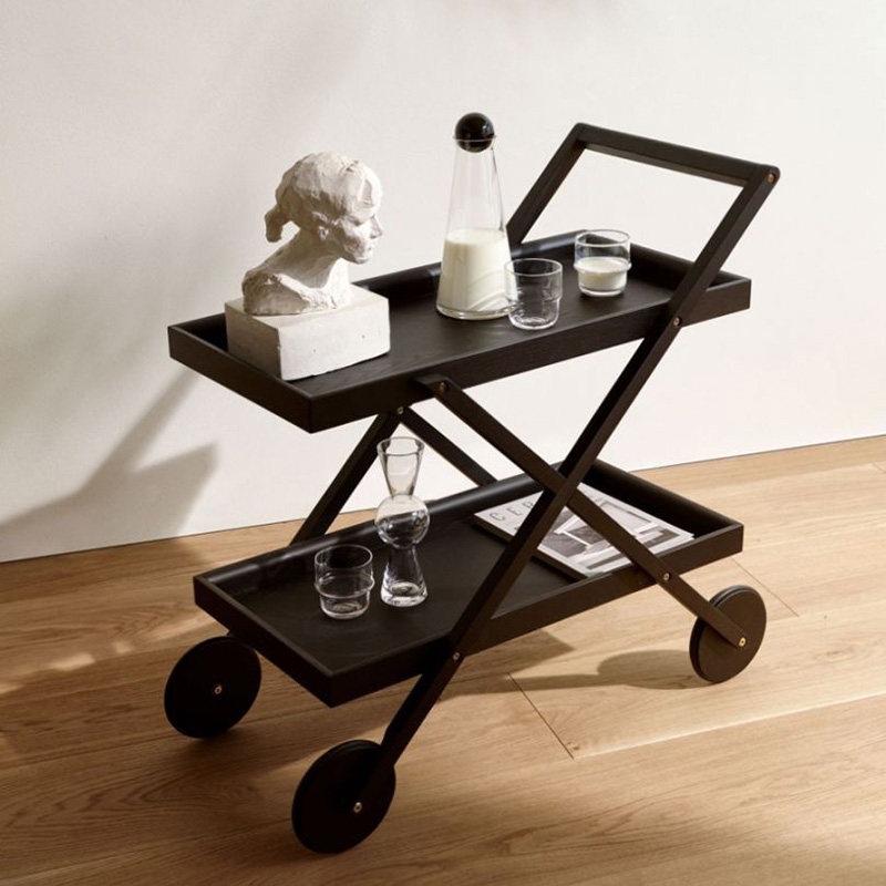 瑞典Design House进口实木移动边几小推车客厅沙发双层手推餐边车,淘宝优惠券,粉丝福利购,淘宝优惠卷