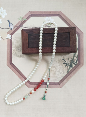 红依无施家珍珠项链女款式