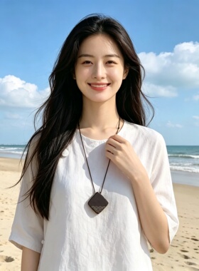 黑檀木吊坠男款木质国风气质复古民族风项链长款毛衣链女饰品新品